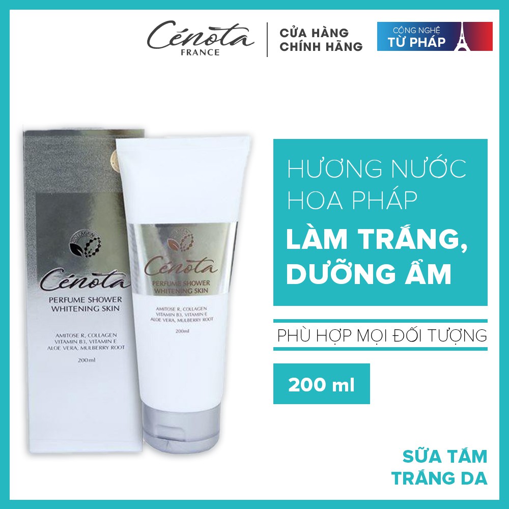 Sữa tắm trắng da hương nước hoa, sữa tắm trắng da Cenota Perfume Shower Whitening Skin 200ml