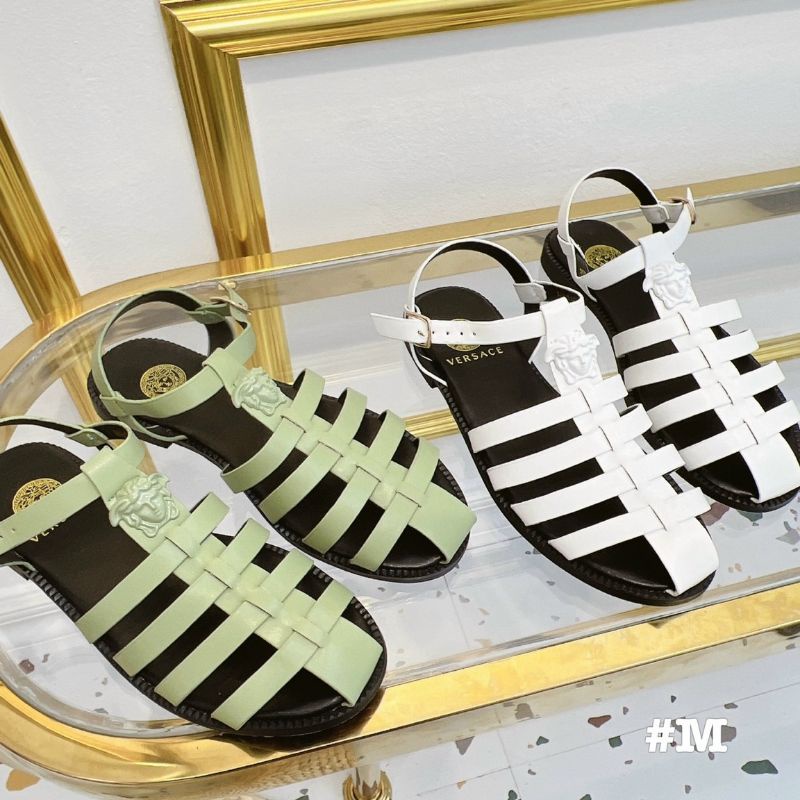 Cb Sandal Rọ Nữ Khoá Mặt Logo Da Mềm Êm Loại 1 Fullbox Bill Túi Cao Cấp