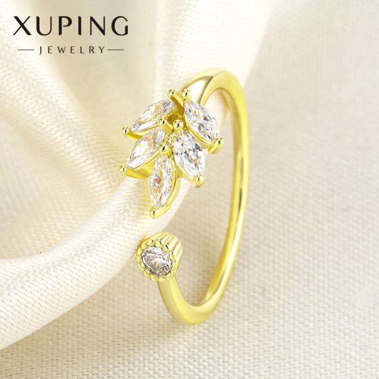 Nhẫn Nữ Mạ Vàng 14K, Đính Đá ECZ, Phong Cách Vintage - XPN36