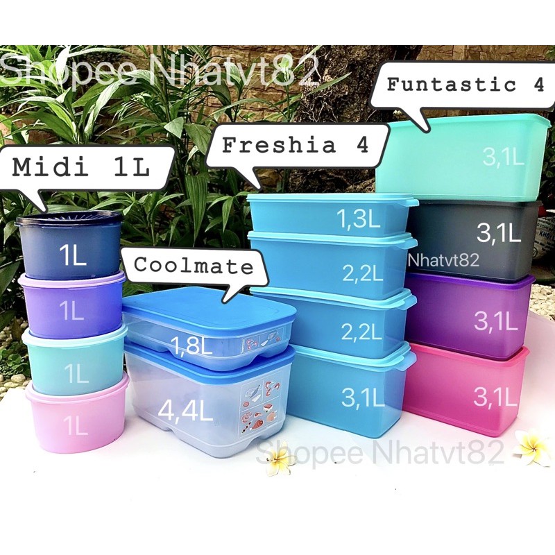 Bộ trữ mát Freshia / Funtastic four 3.1L / Stak n stor / Coolmate / midi deco Tupperware