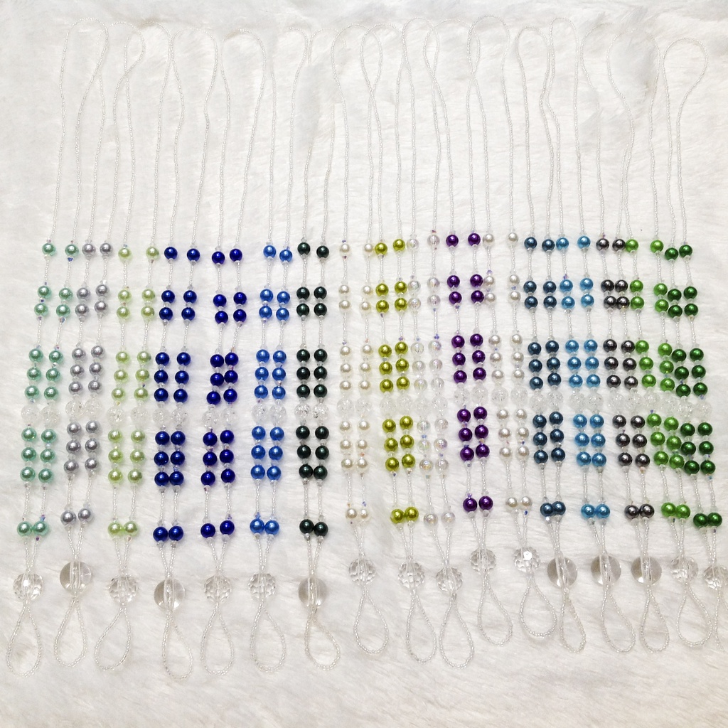 Dây đeo thẻ hạt cườm kết hạt pha lê cho nhân viên công sở