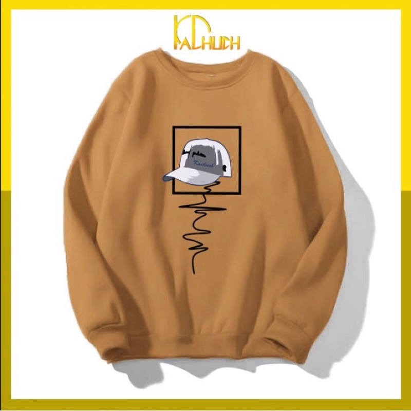 ÁO SWEATER IN NÓN LẠ MẮT ĐỘC ĐÁO, VẢI NỈ SIZE 40-70kg