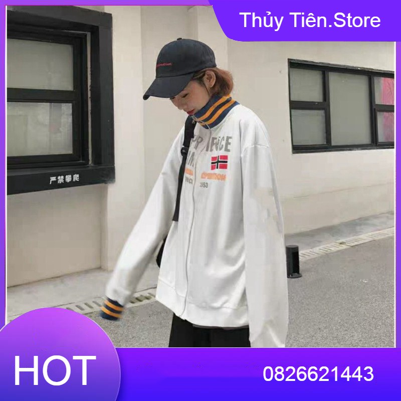 ÁO SWEATER TAY DÀI KHÓA KÉO SINCE 1953 - ÁO NỈ NGOẠI MẶC 2 KIỂU - (Sp sẵn) 💎 👗💝