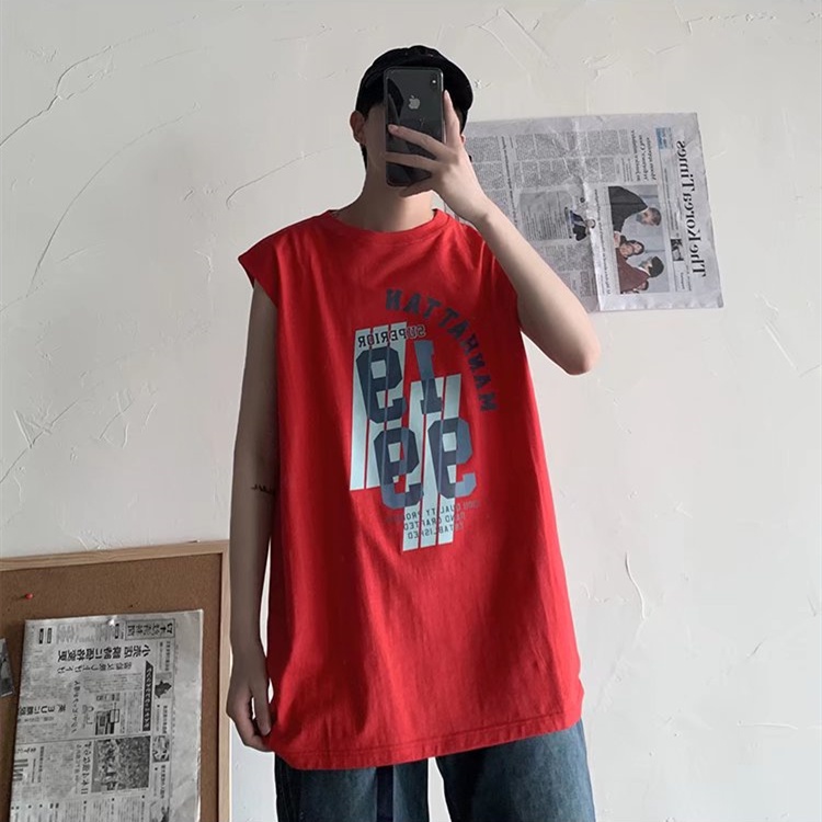 Áo Ba Lỗ Nam In Chữ Size M-5XL Phong Cách Hàn Quốc