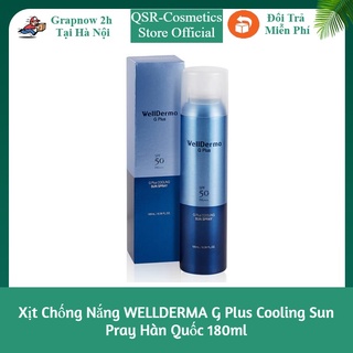 Xịt chống nắng wellderma g plus cooling sun pray hàn quốc 180ml