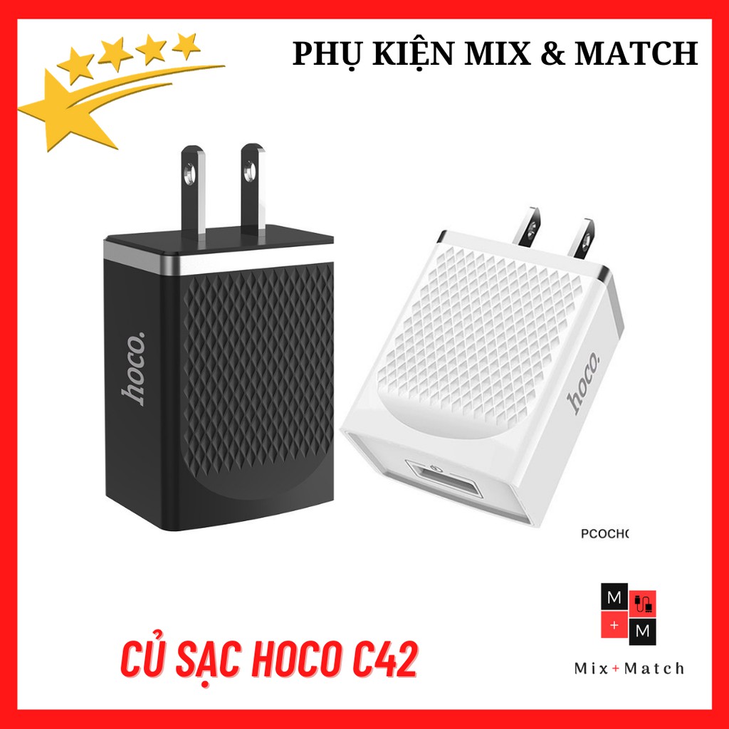 Cốc sạc nhanh Hoco C42 đầu ra 18W