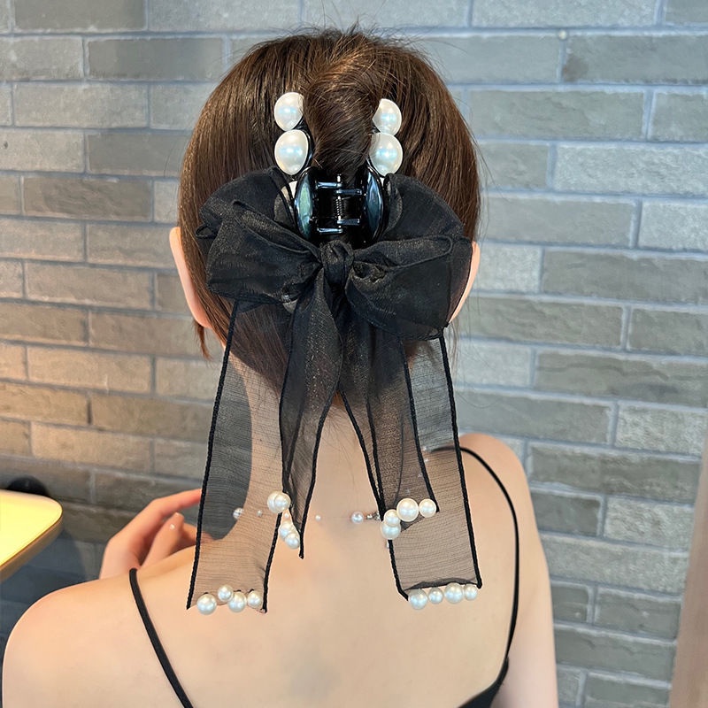 Kẹp Tóc Ruy Băng Nơ Ren Thời Trang Hàn Quốc