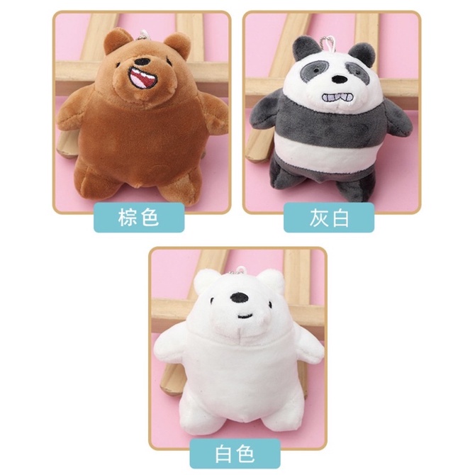 MÓC TREO TÚI - 3 chú gấu - We bare bear - phụ kiện balo