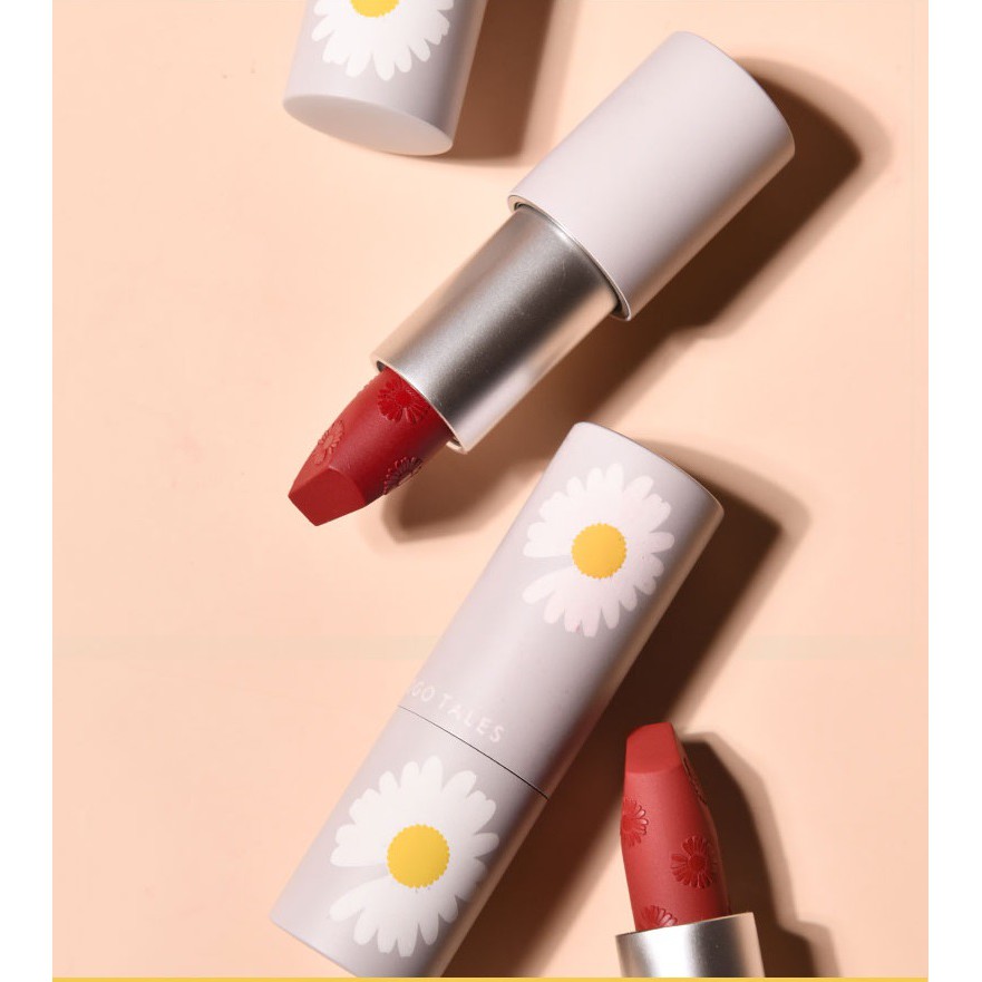 Son Lì Mịn Môi GOGOTALES GT185 Daisy Cúc Hoa Mi [GOGO TALES ]
