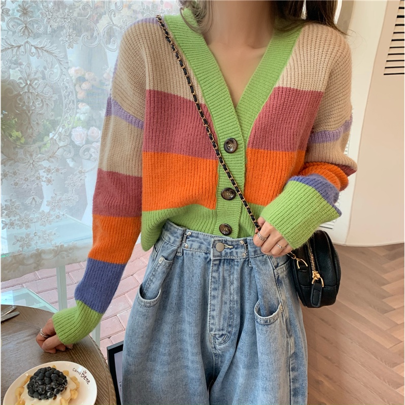 Áo Khoác Cardigan Dệt Kim Mỏng Dáng Rộng Thời Trang Mùa Thu Cho Nữ