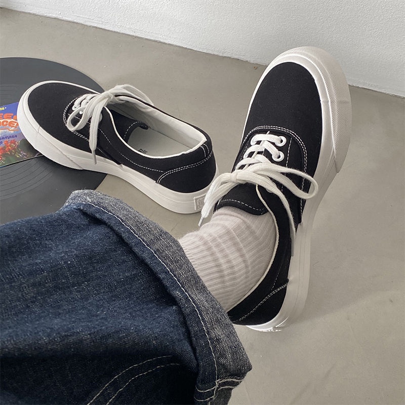 Giày Thể Thao Nam Nữ Basic Vải Canvas Đế Bằng Unisex Giày Sneaker Nam Ulzzang  GVANS01-Molita