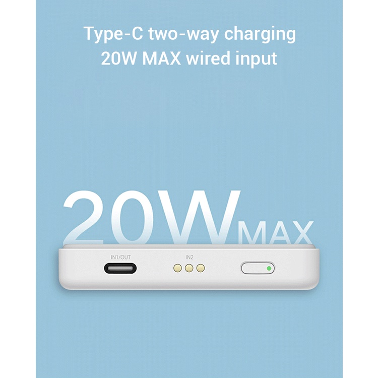 Pin Sạc Dự Phòng Xiaomi Không Dây Từ Tính Siêu Nhẹ Và Mỏng P05ZM 5000mAh 12mm 20W Max