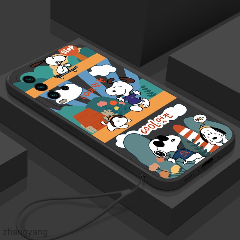 Ốp Điện Thoại Silicon In Hình Snoopy Có Dây Đeo Cho Redmi 9t 9c 9a 8a 6a 6 5a
