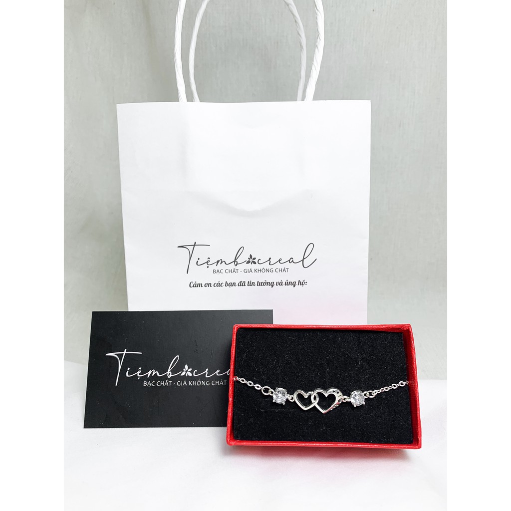 Lắc tay tim lồng tim thiết kế độc đáo, lắc tay tim bạc không han gỉ | BigBuy360 - bigbuy360.vn