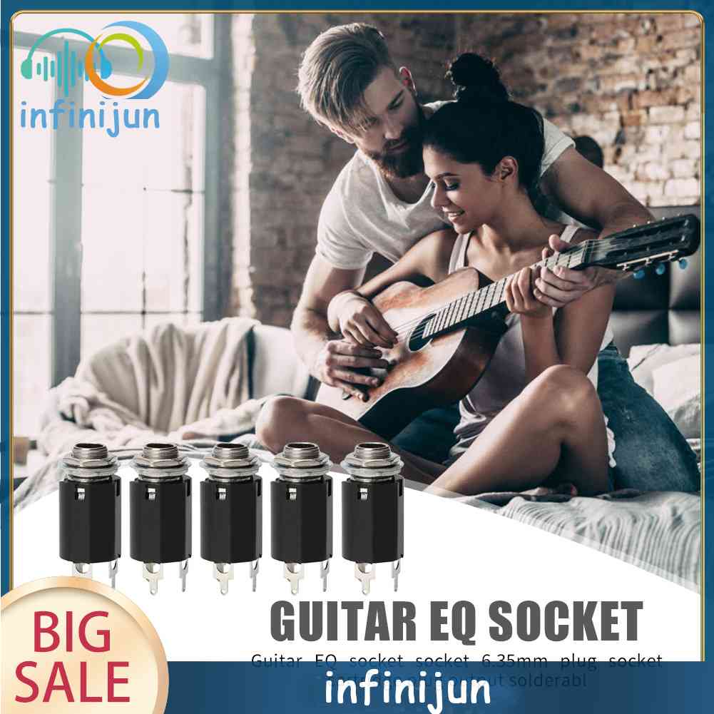 Set 5 Phích Cắm Đầu Ra Âm Thanh 6.35mm Cho Đàn Guitar Điện Acoustic