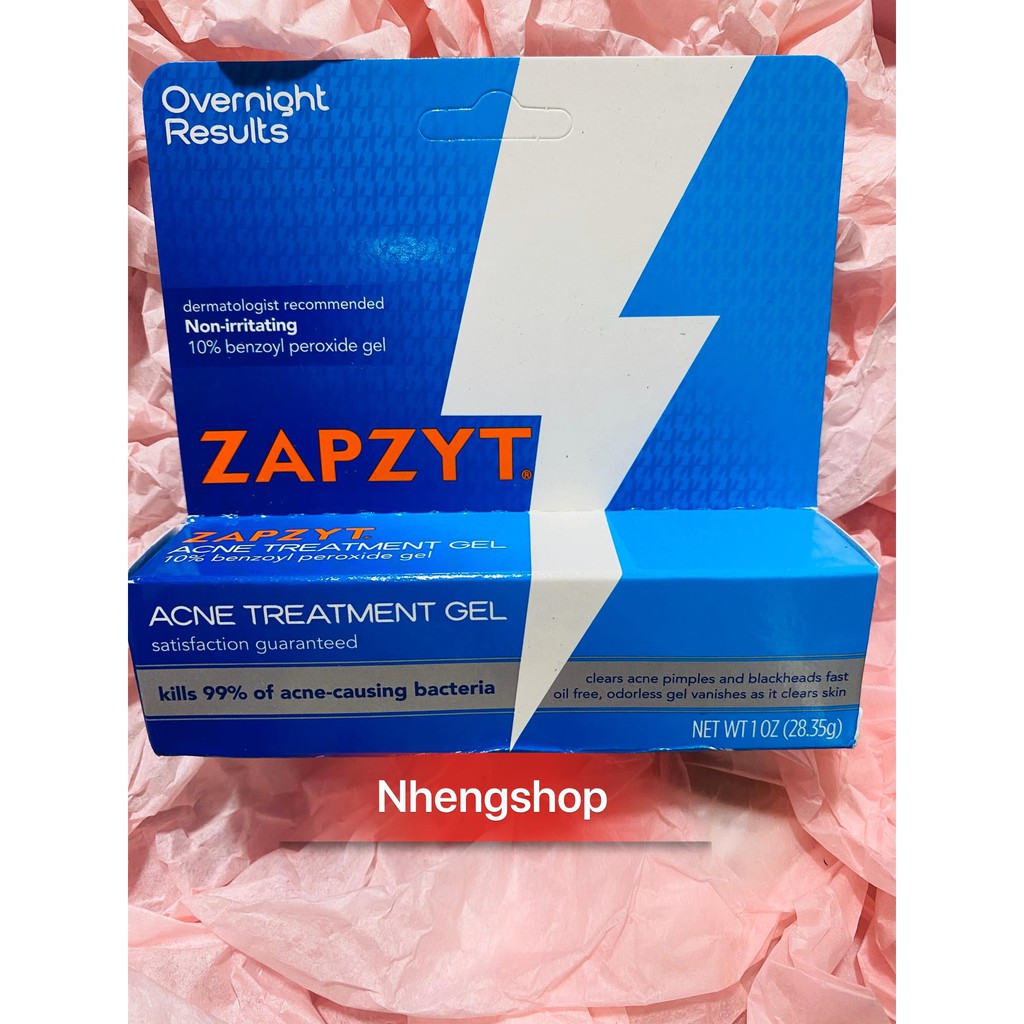 Kem hỗ trợ giảm Mụn Zapzyt Maximum Strength 10% Benzoyl Peroxide Acne Treatment Gel