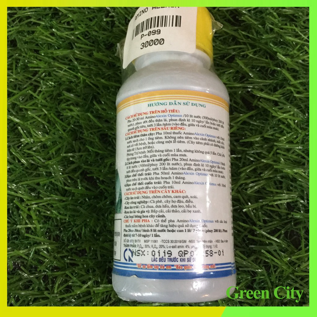 Phân bón lá hữu cơ bổ sung đa vi lượng Amino Alexin (100ml) - Green City