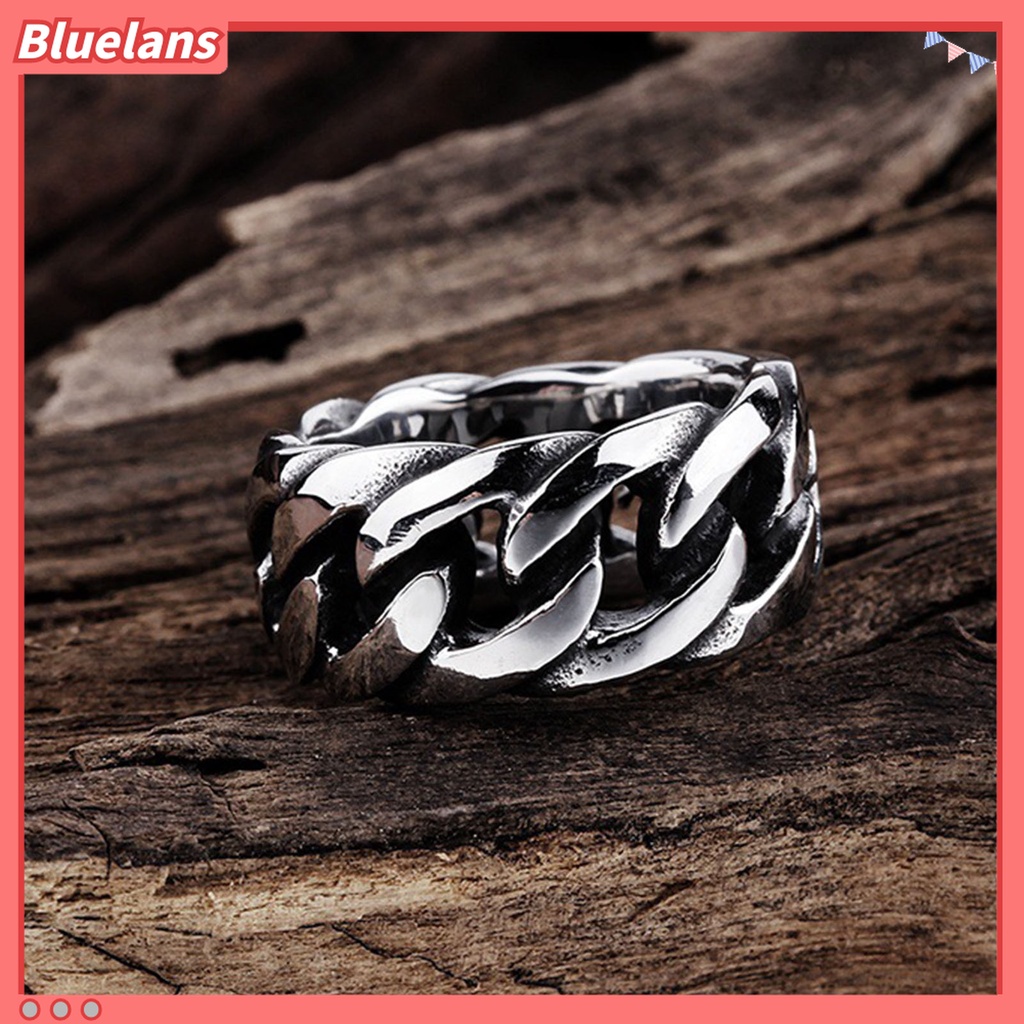 Nhẫn Bluelans phối dây xích dài phong cách hiphop cho nam