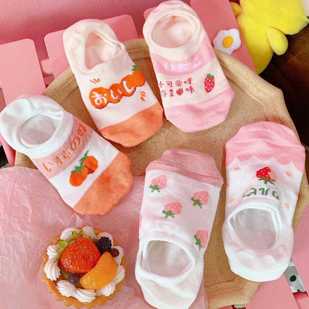 MOCHO Girls Women Fashion Fruit Cartoon Boat Socks | BigBuy360 - bigbuy360.vn