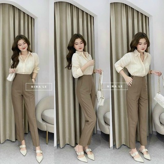 QUẦN BAGGY NỮ CẠP CAO 4 CÚC