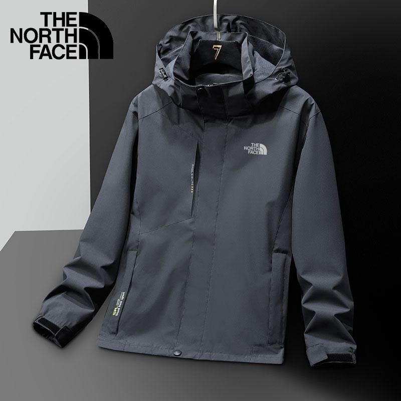 Áo Khoác Gió The North Face 2022 Chống Thấm Nước Có Mũ Trùm Phối Khóa Kéo Cá Tính Cho Nam