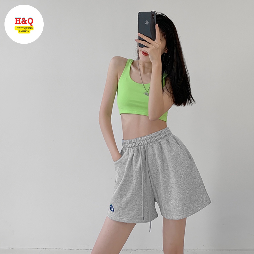 Quần Short nữ mặc nhà AF thun ống rộng chơi thể thao,cute_huyền quang