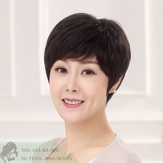 Tóc giả nguyên đầu ❤️ 100% tóc thật ❤️ Tóc tém thật