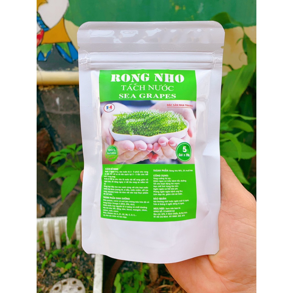rong nho biển tách nước gói 100g + tặng 1 gói mè rang