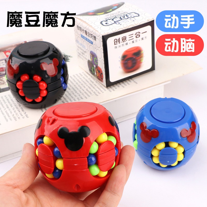 (SIÊU BIẾN THỂ) Rubik Spinner Biến Thể HÌNH LON NƯỚC NGỌT hộp tròn ngắn có thể quay tròn kèm dây đeo có thể mang theo NE