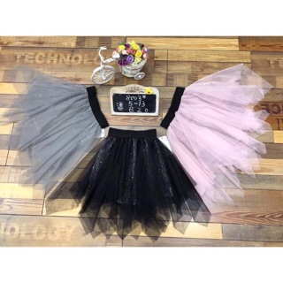 Chân váy ren sz 3-6t ri 5c một màu