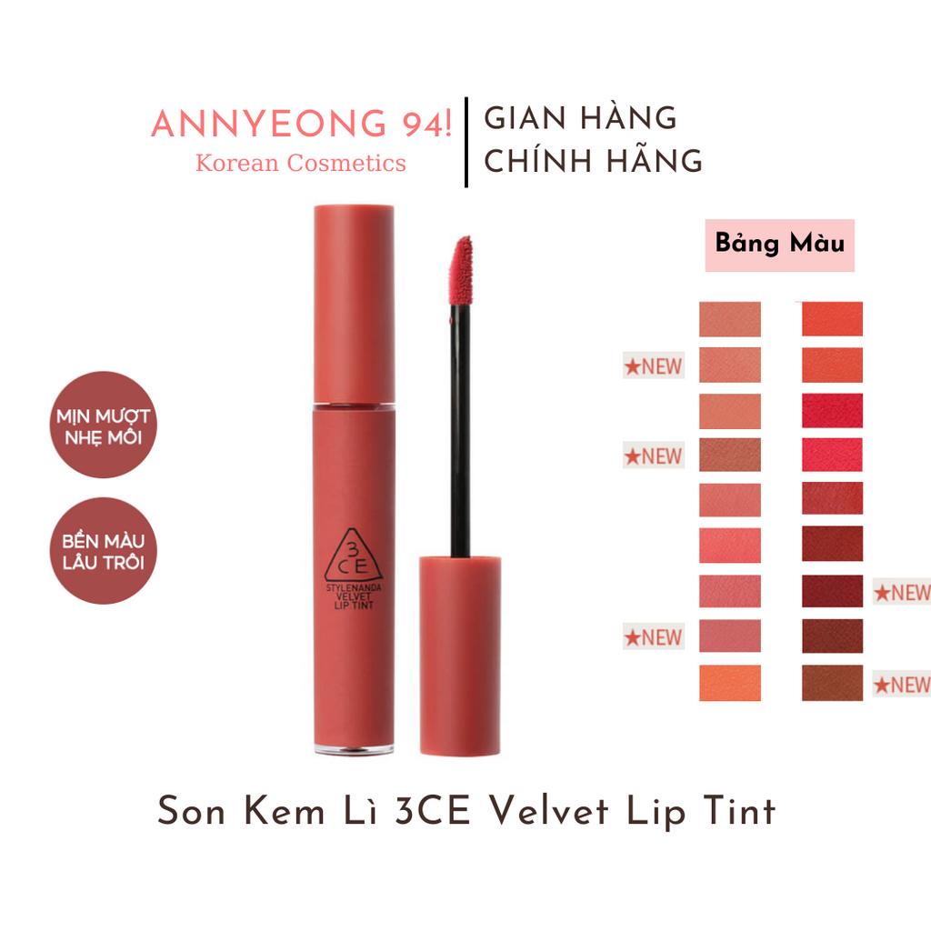 [Màu Mới] Son Kem Lì 3Ce Velvet Lip Tint