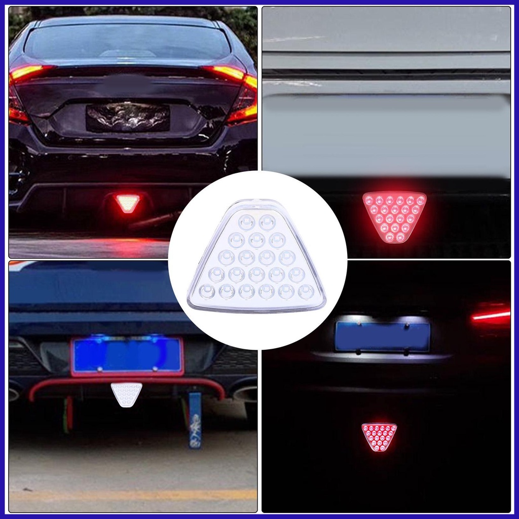 Đèn LED Cảnh Báo Hình Tam Giác 12V F1 Chống Va Chạm Gắn Đuôi Xe Hơi