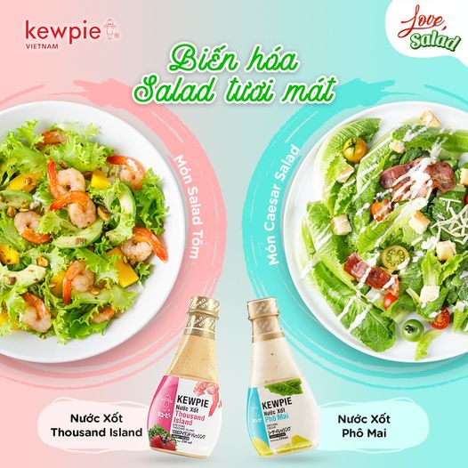 Nước Xốt Thousand Island Kewpie 210ml và Nước Xốt Phô Mai Kewpie 210ml