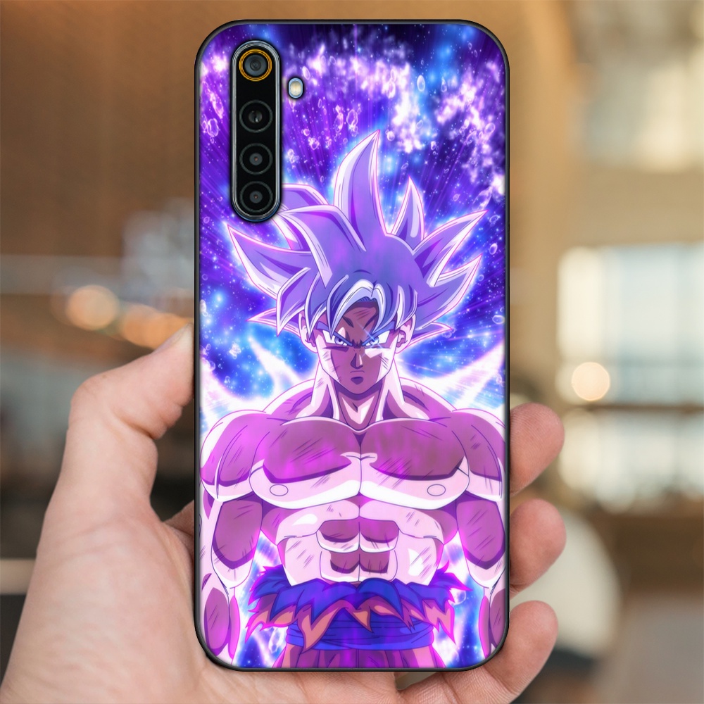 Ốp lưng Realme 6, 6 Pro viền đen in hình Goku Dragon Ball