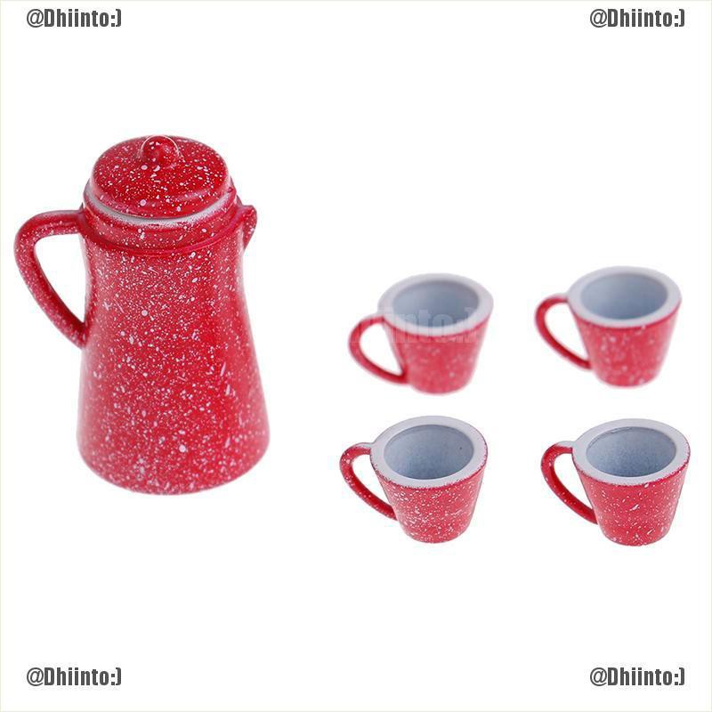 Set 5 Ấm Nước Mini Tỉ Lệ 1: 12 Cho Nhà Búp Bê