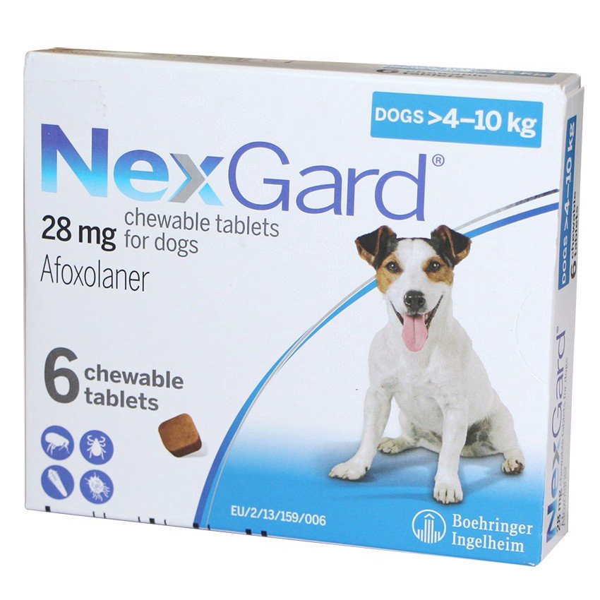 1 viiên kẹo nhai NEXGẢRD thường_hết ve, ghẻ cho chó