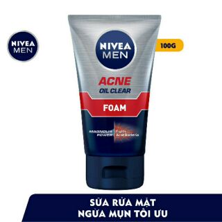 Sữa rửa mặt Nivea Men giảm nhờn ngừa Mụn