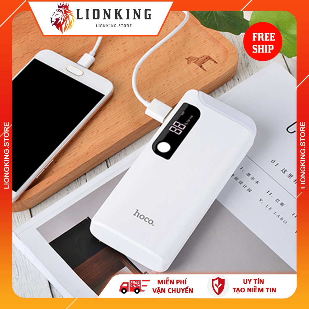 Sạc dự phòng Hoco B27 15.000mAh tích hợp đèn chiếu sáng, thiết kế sang trọng CHÍNH HÃNG