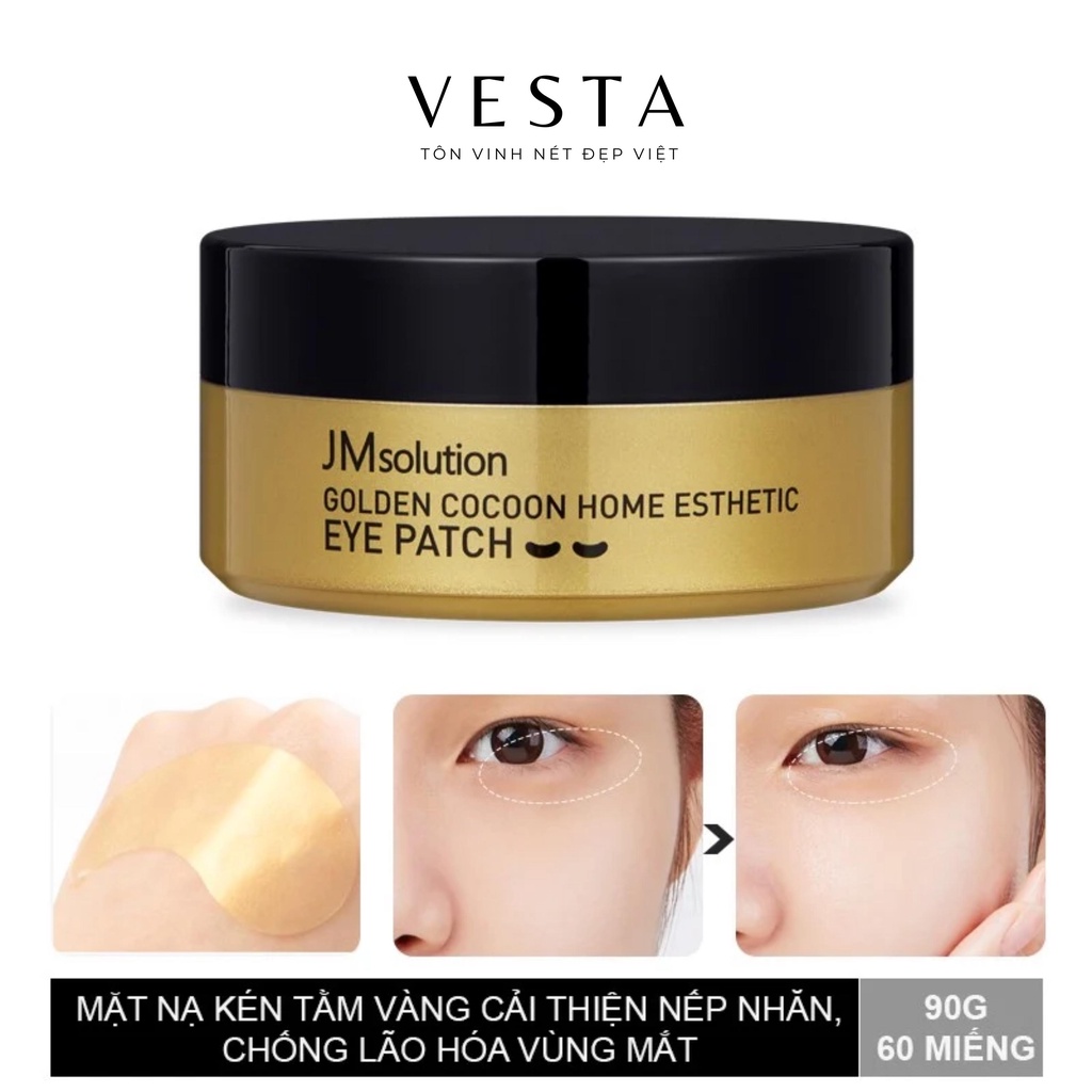 Mặt Nạ Mắt Jm Solution Golden Cocoon Home Esthetic Eye Patch Kén Tằm Vàng 90g 60 Miếng