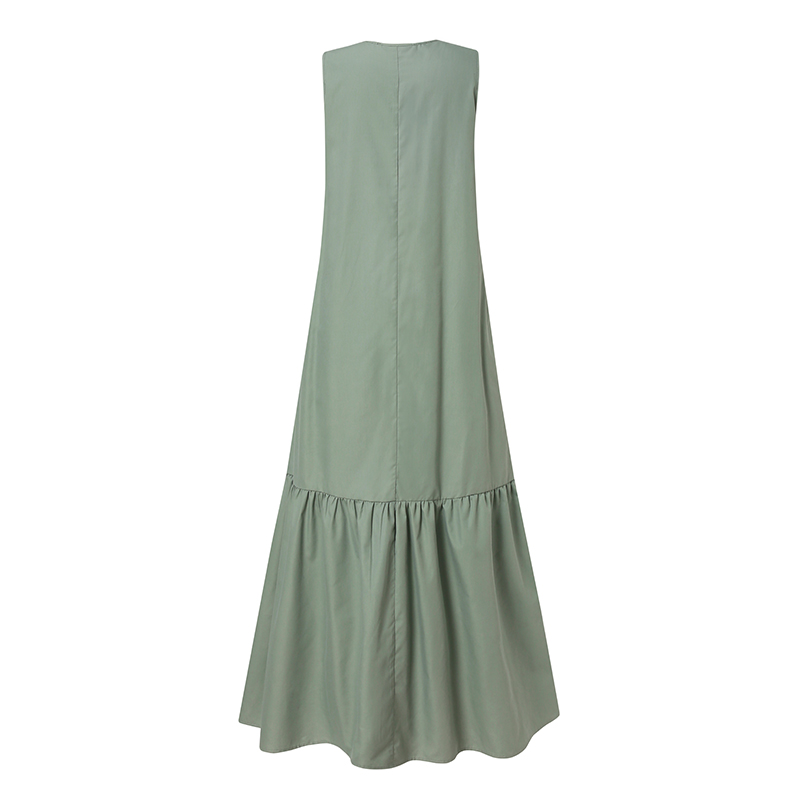 Đầm Maxi ZANZEA Không Tay Cổ Chữ V Thời Trang Quyến Rũ Cho Nữ