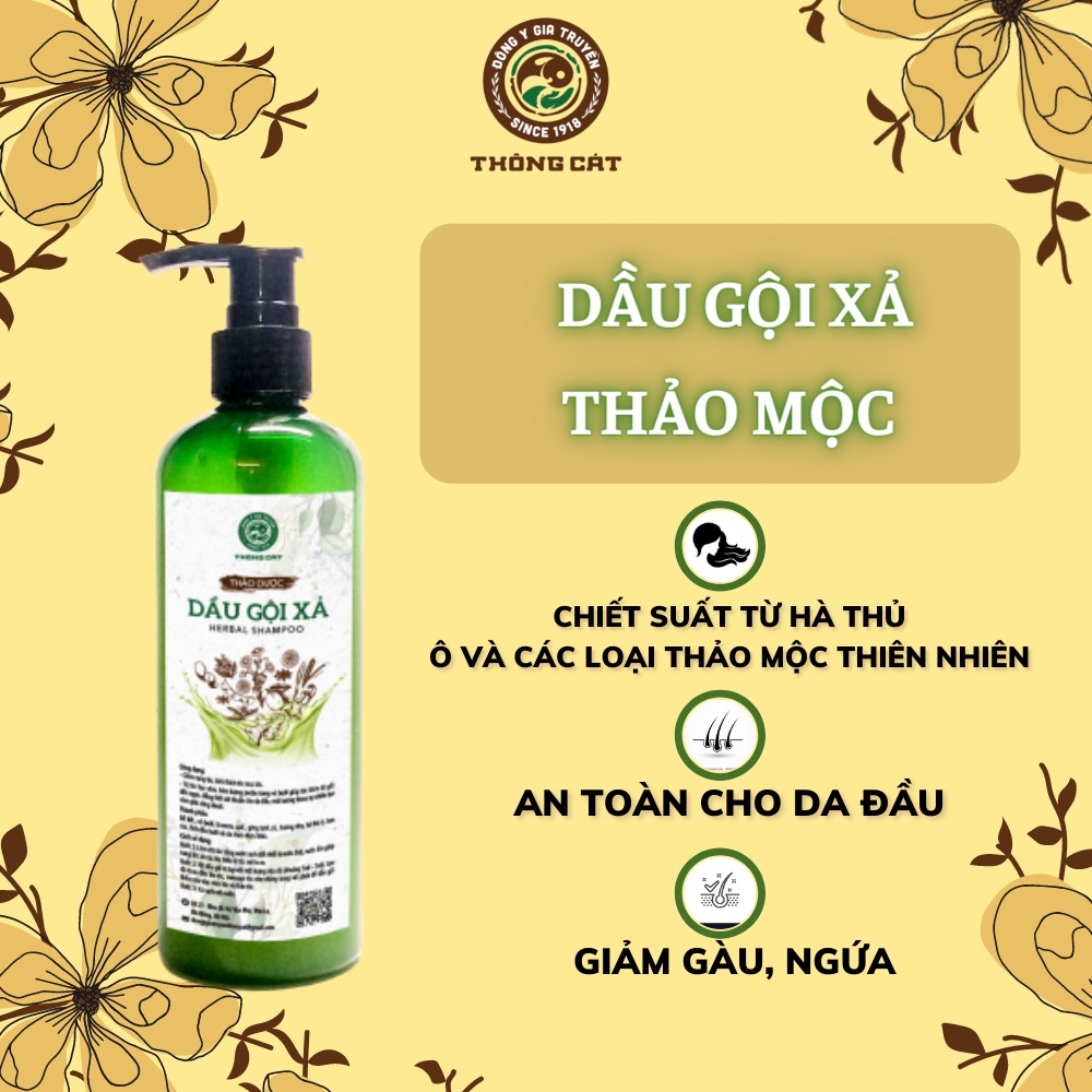 Dầu gội mượt tóc thảo mộc -Đông y gia truyền Thông Cát since1918-đem lại một mái tóc suôn mượt, chắc khỏe