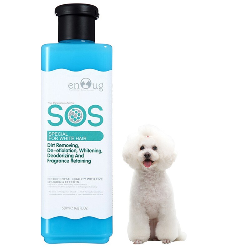 Sữa Tắm Cho Chó Lông Trắng SOS 530ml Màu Xanh Dương Siêu Thơm, Date Dài Hạn