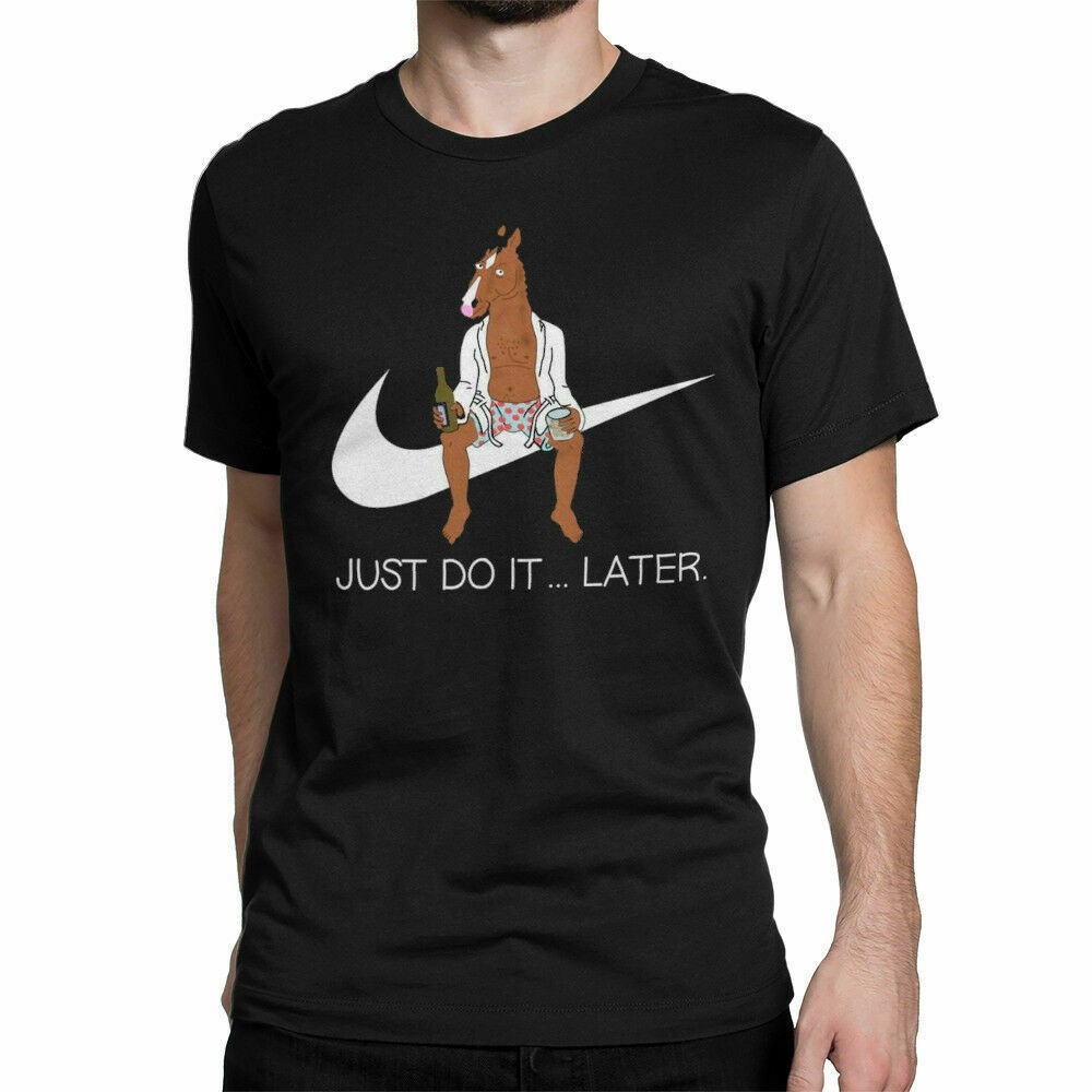 Áo thun thể thao nam in chữ Bojack Horseman Just Do It Later mới