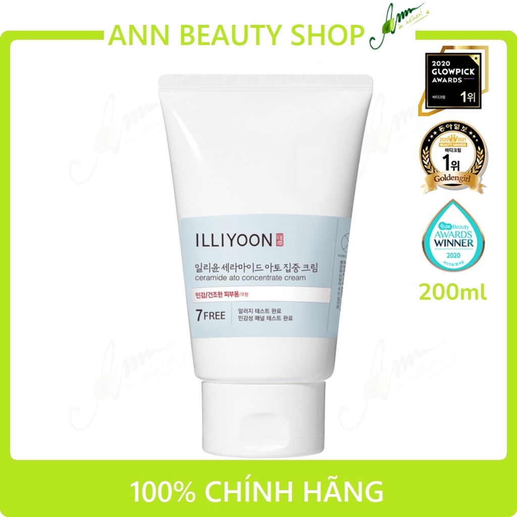 Kem dưỡng da mặt và toàn thân Illiyoon Ceramide Ato Concentrate Cream