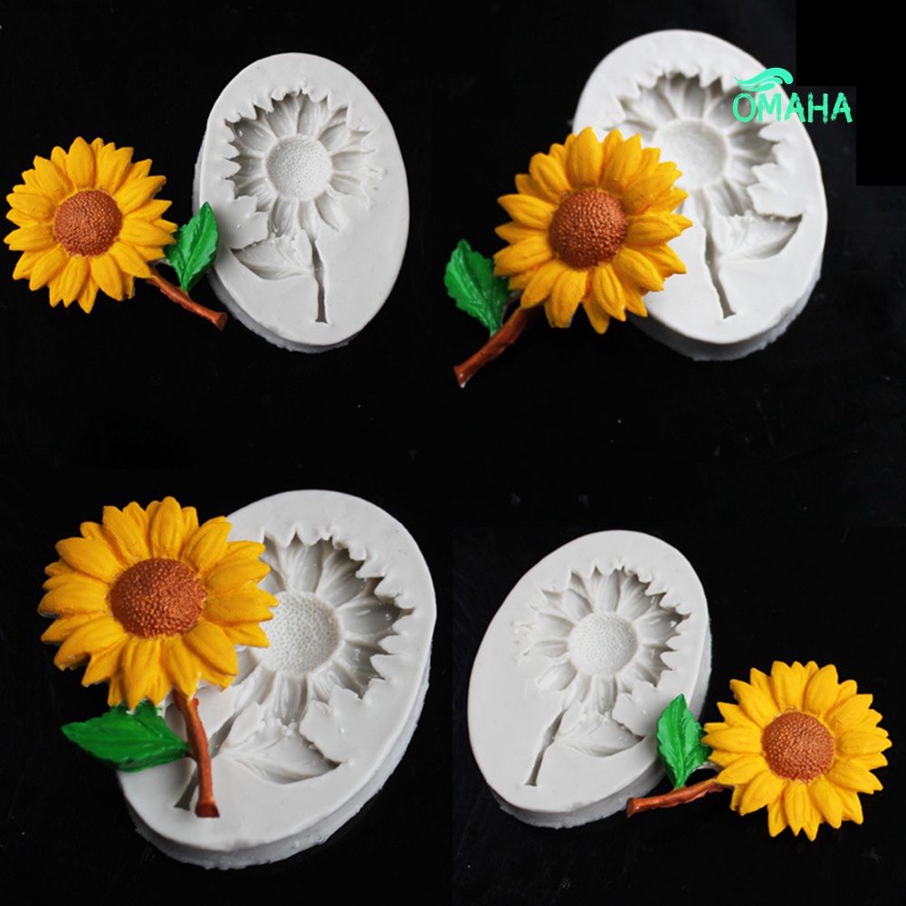 Khuôn Silicone Tạo Hình Hoa Hướng Dương Trang Trí Bánh