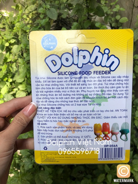 Túi nhai ăn dặm chống hóc cao cấp Dolphin