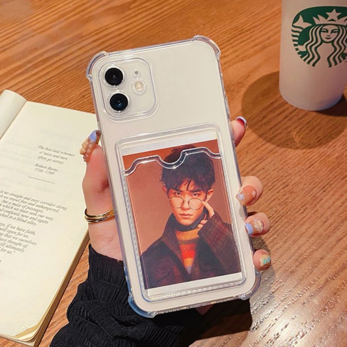 For Iphone 14 Pro MAX Ốp Điện Thoại Trong Suốt Chống Rơi Có Ngăn Đựng Thẻ Cho for Iphone 13 Pro MAX iPhone 13 Pro Max iphone7 8 Plus X XR XS 11 Pro MAX se2020