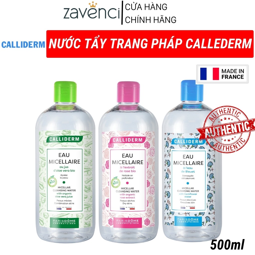 Nước Tẩy Trang CALLIDERM Eau Micellaire Làm Sạch Cân Bằng Da ( 500ml )