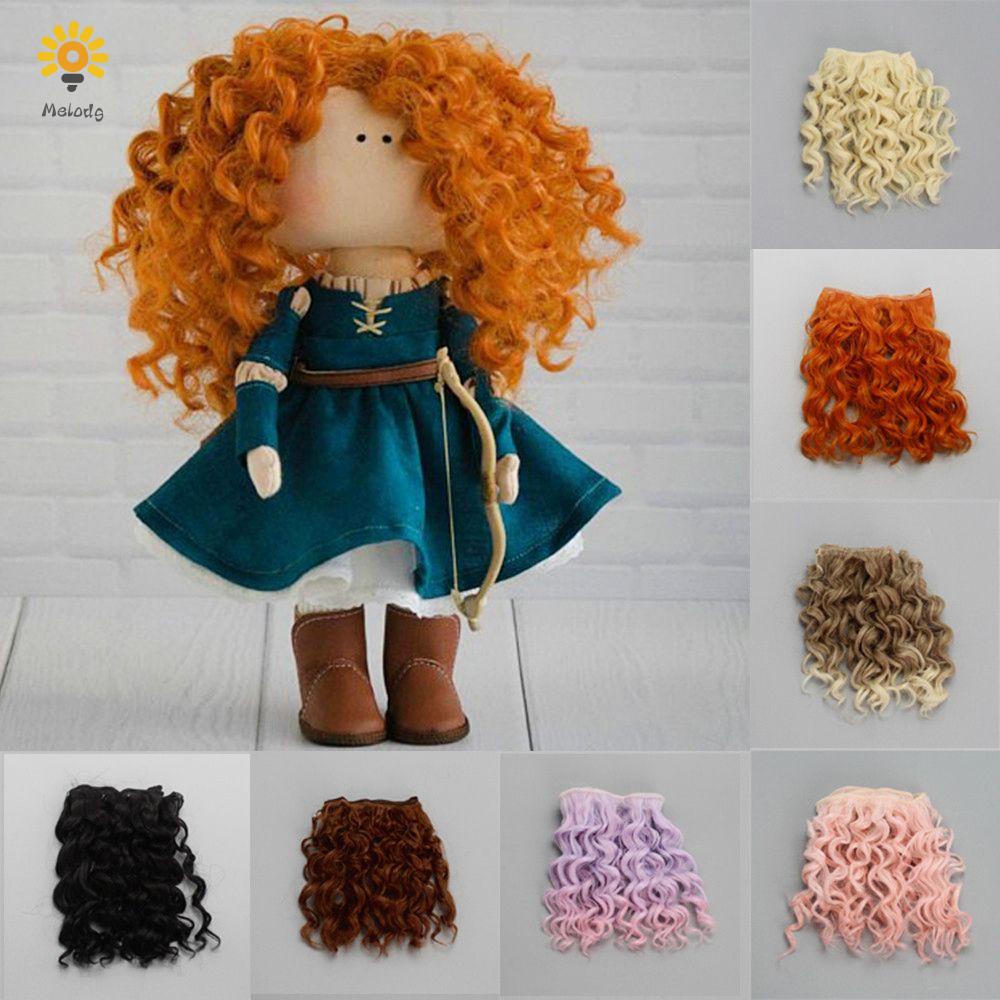 Tóc giả xoăn gợn sóng thu nhỏ chịu nhiệt độ cao 15*100cm cho búp bê 1/6 1/4 1/3