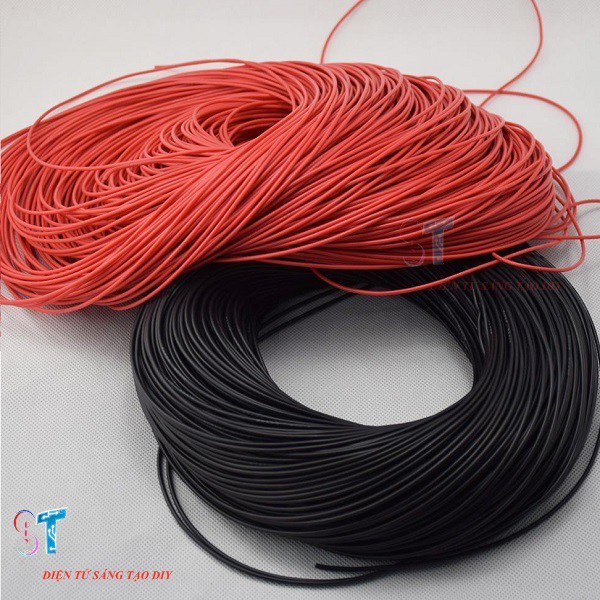 2 Mét Dây Điện Đỏ/ Đen Loại 16AWG VÀ 22AWG